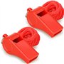 Hipat Lot de 2 sifflets d'urgence rouges avec cordon