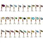 FedMois Lot de 30 Cuillères de Pêche Spinner Leurres pour Perche Brochet Truite Kit d'appâts de Pêche avec Boîte