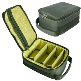 XUSANSO Moulinet de pêche Tackle - Sac de pêche étanche - Porte-canne portable - Sac de rangement avec 3 séparateurs réglables p