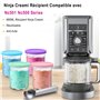 Skyearman Lot de 4 Récipients à Crème Glacée de Rechange pour Ninja Creami Deluxe NC501/NC500 Series, 680ML pour Accessoires Nin