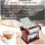 Machine à Pâtes Électrique avec Rouleau à Pâtes et Double Lame en Acier Inoxydable, Fabrication de Nouilles Fraîches à la Maison