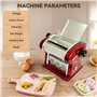 Machine à Pâtes Électrique avec Rouleau à Pâtes et Double Lame en Acier Inoxydable, Fabrication de Nouilles Fraîches à la Maison