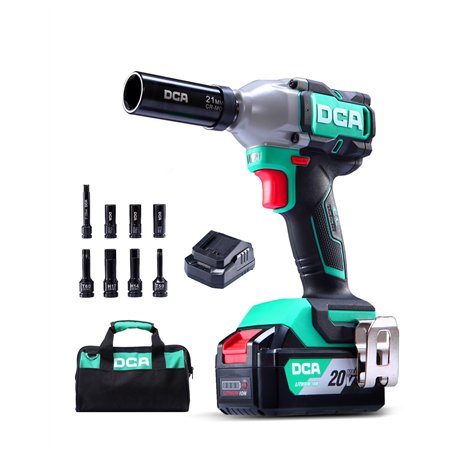 DCA Clé à Chocs Sans Fil 20V avec Batterie 4