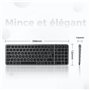 iClever Clavier Bluetooth, Clavier sans Fil Rechargeable USB-C, Multi-dispositifs avec 3 Canal Bluetooth, Compatible Apple macOS