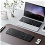 iClever Clavier Bluetooth, Clavier sans Fil Rechargeable USB-C, Multi-dispositifs avec 3 Canal Bluetooth, Compatible Apple macOS