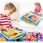 Creative Mosaique Puzzle 296pcs Bloc de Construction Magnétique Jeu de Construction Colorée Jouet Educatif DIY Assortiment de Co