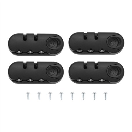 Be In Your Mind 4pcs Serrure de Mot de Passe pour Bagages Serrure de Sécurité à Code de Mot Passe à 3 Chiffres Cadenas à Vis Mot