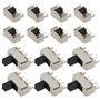 Be In Your Mind 100 Lot Mini Interrupteurs à Glissière Verticaux à Bascule Verrouillables SS12F44 SK12D07VG3 pour Jouets équipem