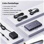 UGREEN KVM Switch HDMI2.0 Commutateur KVM DP 4K 60Hz 2 Entrées 2 Sories avec 3 Ports USB A USB C 3.0 5Gbps PD 100W pour MacBook