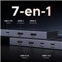 UGREEN Revodok Pro 207 Docking Station Hub USB C Dual HDMI 4K 60Hz PD 100W 7 en 1 Station Accueil Adaptateur Multiports USB 2A2C