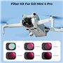 K&F Concept Filtre CPL+ND4&PL+ND8&PL+ND16&PL+ND32&PL+ND64&PL Compatible avec DJI Mini 4 Pro Nano-revêtements Étanche Anti des Ra