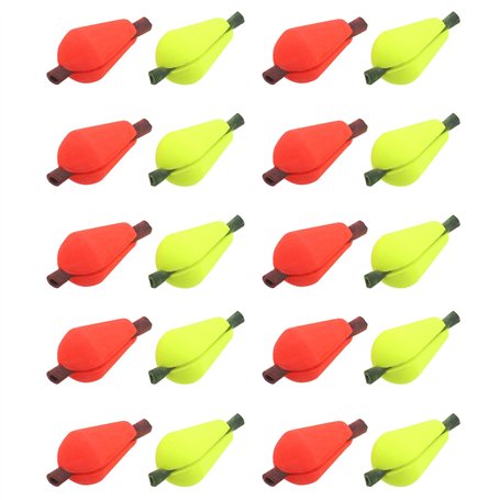 Create idea 20 Pièces Flotteur de Pêche à La Mouche en Mousse Indicateur de Frappe Goutte d'eau Bobber Accessoire Fluorescent Ja