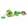 Hape Famille Grenouille Jouet en Bois 1 an à Tirer- Dès 12 Mois- Pour Motricité