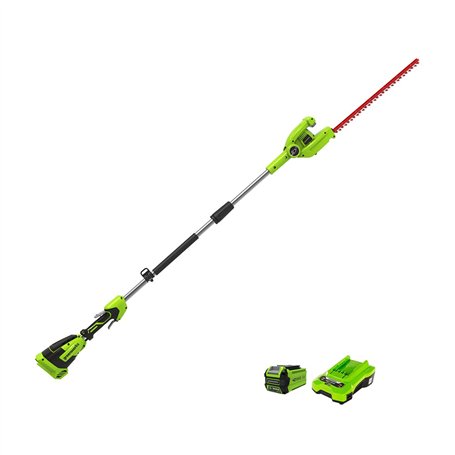 Greenworks G40PHAK2 Taille-Haie à Batterie sur Perche