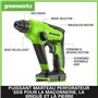 Greenworks 24V Brushless Perceuse à Percussion 1.2 Joule Outil Rotative SANS FIL SDS Plus Heavy Duty 4 Modes Sélecteur Poignée A