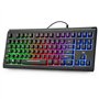 Rii RK104 Clavier Gamer Filaire rétroéclairage Clavier AZERTY de 2 Zones Compact de 87 Touches pour Ordinateur de Bureau pour PC