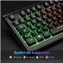 Rii RK104 Clavier Gamer Filaire rétroéclairage Clavier AZERTY de 2 Zones Compact de 87 Touches pour Ordinateur de Bureau pour PC