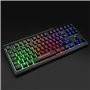 Rii RK104 Clavier Gamer Filaire rétroéclairage Clavier AZERTY de 2 Zones Compact de 87 Touches pour Ordinateur de Bureau pour PC