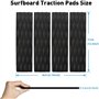LIZHOUMIL 4 pièces Planche de Surf Traction Pads Eva Surf Skimboard Deck Anti-dérapant Avant Queue Pad pour Kiteboard Noir
