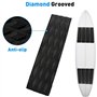 LIZHOUMIL 4 pièces Planche de Surf Traction Pads Eva Surf Skimboard Deck Anti-dérapant Avant Queue Pad pour Kiteboard Noir
