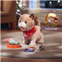 Interactif Électronique Chat en Peluche Jouet pour Enfants,Réaliste Chat qui Marche Jouet qui Marche,Miaule,Tire la Langue et Re
