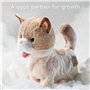 Interactif Électronique Chat en Peluche Jouet pour Enfants,Réaliste Chat qui Marche Jouet qui Marche,Miaule,Tire la Langue et Re