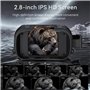 EMEBAY Jumelles de Vision Nocturne HD 1080P, Zoom Numérique 10X, Portée Visuelle 800 M, écran IPS HD de 2.8 Pouces, Batterie Rec
