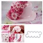 CHSYOO Set de 3 tailles gâteau roses cookie cutter, ustensiles de cuisson pour bricolage décoration fondant tartelettes massepai