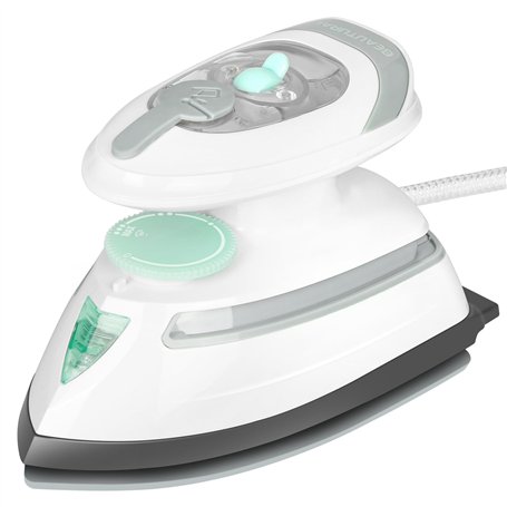 BEAUTURAL Mini Fer de Voyage avec Tension Commutable Fer à Vapeur 220 V/120 V Fer à Sec Avec Fonction Anti-Goutte 3 Réglages de