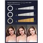 YOHOOLYO 12" Ring Light avec Trépied 64" Anneau Lumineux LED avec 10 Luminosité 3 Modes d'Eclairage, Trepied Smartphone Selfie L