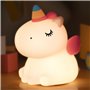 YISSVIC Veilleuse Bébé Enfant Rechargeable 7 Couleurs LED 3 Niveau Luminosité Veilleuse Licorne Filles Tactile Silicone Cadeau N