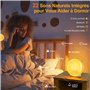 Réveil Lumière Bluetooth,Radio Eveil Matin Lumineux Lampe de Chevet 20 Niveaux de Luminosité Simulateur d'Aube et Crépuscule 2 R