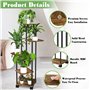 GBLAVM Étagère Plantes en Bois à 5 Niveaux, Support Plantes Interieur avec Roues Amovibles, Porte Plante Multicouche Étagère pou
