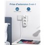 5 en 1 Chargeur Multiprises avec 3 Sortie AC 16A