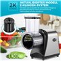 Meykey Coupe-légumes électrique, Gros Calibre Amélioré Rape à Fromage, 250W Râpe a Légumes Électrique, Hachoir Multifonctionnel 