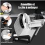 YASHE Trancheuse Électrique Avec Moteur DC Silencieux, Trancheuse À Jambon 200W, Lames En Acier Inoxydable Dual 19CM, Épaisseur 