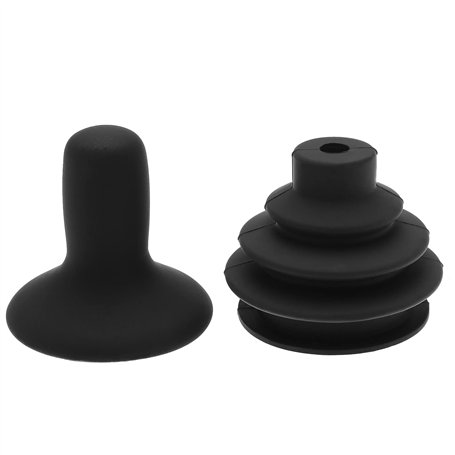 Lot de 2 boutons de joystick - En caoutchouc - Pour fauteuil roulant électrique - Noir