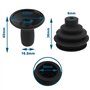 Lot de 2 boutons de joystick - En caoutchouc - Pour fauteuil roulant électrique - Noir