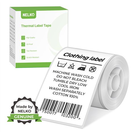 Étiquettes thermiques pour étiqueteuse Nelko PM220 - 50 x 80 mm - Imperméable - Ruban d'étiquettes multi-usages - 1 rouleau de 1