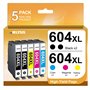 AIRLYSIS 604XL Cartouches Compatibles pour Epson 604 pour Cartouche Epson XP 2200 pour Expression Home XP-2205 XP-3200 XP-3205 X