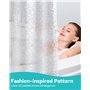 OTraki Doublure de Rideau de Douche Imperméable PEVA Transparent 3D Galet 180 x 200 cm Anti-Odeur avec 12 Crochets 3 Aimants pou