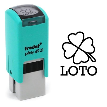 Tampon fidélité trèfle Loto | Chance | Cachet encreur | 11mm | Carte de fidélité | lucky lotto stamp