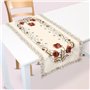 Chemin De Table Brodé, Fleur Florale Rouge Napperons Creux Nappe Cutwork Exquis Dentelle Tissu Décoration Pour Fête Cuisine Mais