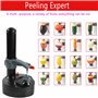 Éplucheur de Pommes de Terre Électrique, Éplucheur de Fruits et Légumes Automatique avec 6 Lames de Rechange, Adaptateur 6V Incl