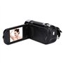 Socobeta Caméscope Numérique Caméra Vidéo Caméscope 16x HD 32g Carte Mémoire Externe Rotation de 270°(Le Noir)