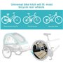 Zwinner Attelage de remorque de vélo, un attelage fixe supplémentaire pour remorque de vélo pliable et compacte, efficace pour v