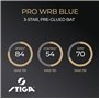 STIGA Raquette de Ping Pong Pro WRB Blue Edition - Raquette Tennis de Table 3 Étoiles avec Revêtement Bleu