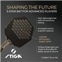 STIGA Raquette de Tennis de Table Cybershape Pro Carbon+, Raquette 5-Étoiles de Forme Hexagonale pour Joueurs Offensifs
