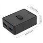 LenTLy Commutateur KVM USB, Bidirectionnel 2 en 1 Sortie Voyants LED Sélecteur de Commutateur USB 3.0 Portable Plug and Play pou