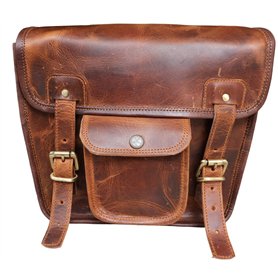 Sac latéral en Cuir Bleu américain, Sac de Moto, Sacs de Selle, Barre Sissy de Guidon, Sacs de Sacoche, Sac à Outils de Voyage p Sac latéral en Cuir Bleu américain